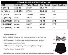 img 1 attached to 👙 COCOSHIP Vintage High-Waisted Button Swimwear for Women's Fashion