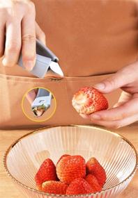 img 2 attached to 🍓 Versatile Strawberry Huller 2 Pack: Top-Rated Tomato, Potato, Pineapple Eye Corer, Fruit & Vegetable Blemish Spot Remover Tool for Your Kitchen Gadget Collection