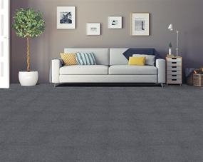 img 3 attached to 🏠 Achim Home Furnishings NXCRPTSM12 Nexus Self Adhesive Carpet Floor Tiles | 12"x12", 12 Tiles/12 Sqft, Smoke | Count