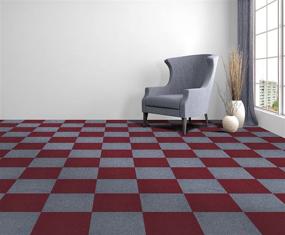 img 1 attached to 🏠 Achim Home Furnishings NXCRPTSM12 Nexus Self Adhesive Carpet Floor Tiles | 12"x12", 12 Tiles/12 Sqft, Smoke | Count