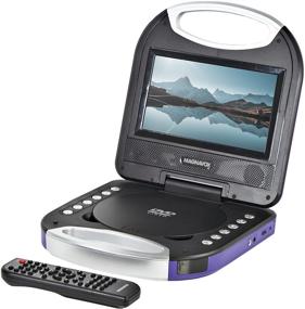 img 4 attached to Magnavox MTFT750-PL Portable 7 inch TFT DVD/CD Player - Purple, Remote Control, Car Adapter, Rechargeable Battery, Headphone Jack, Built-In Speakers