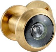 🔒 improved home office security with focus vision door viewer - wide angle modern look & easy-to-install peephole for narrow panel doors (1 pack, brass) fits front doors thickness (7/8"-1-1/4") логотип