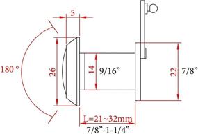 img 1 attached to 🔒 Improved Home Office Security with Focus Vision Door Viewer - Wide Angle Modern Look & Easy-to-Install Peephole for Narrow Panel Doors (1 Pack, Brass) Fits Front Doors Thickness (7/8"-1-1/4")