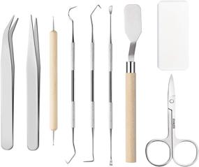 img 4 attached to 🔧 Dorhui Craft Vinyl Weeding Tools Kit - 9 Piece Set for Weeding Vinyl, Silhouettes, Cameos, and Lettering