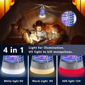 img 2 attached to 🏕️ Amufer Rechargeable Camping Bug Zapper & Lanterns: Waterproof 3-in-1 Tent Light with 50H Battery and SOS Emergency Light