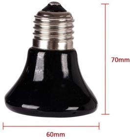 img 3 attached to 25W Mini Black Reptile Heat Lamp Bulb 2 Pack - MaoTopCom 25W 60MM Infrared Ceramic Heat Emitter for Pet Brooder Coop Lizard Lambs Snake - No Light, AC 110V