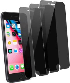 img 4 attached to 📱 [3-Pack] Pehael iPhone 8 Plus iPhone 7 Plus Privacy Screen Protector, High Definition Black Tempered Glass, Easy Install (5.5 inch) - Enhanced SEO