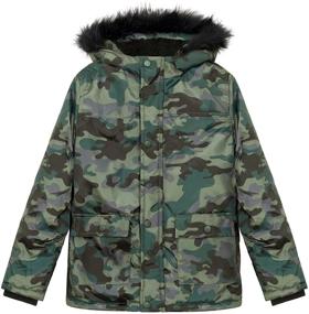 img 4 attached to Boys' Winter Puffer Jacket with Fleece Lining - Clothing, Jackets, and Coats