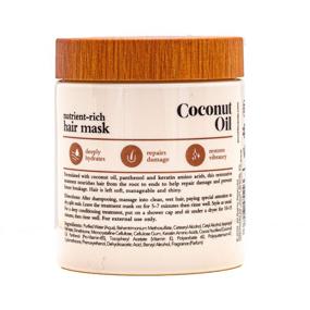 img 2 attached to 🥥 Coconut Oil Hair Mask by Oliology - Repairs & Restores Damaged Hair, Promotes Shiny & Manageable Hair, Made in USA, Paraben-Free (8oz)