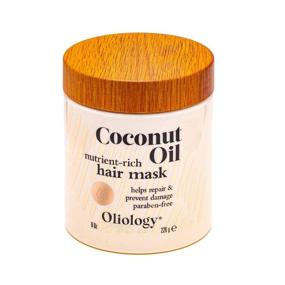 img 1 attached to 🥥 Coconut Oil Hair Mask by Oliology - Repairs & Restores Damaged Hair, Promotes Shiny & Manageable Hair, Made in USA, Paraben-Free (8oz)