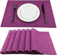 wazaigur placemats crisscross non slip resistant logo