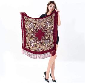 img 1 attached to Uainhrt Tassel Cotton Square Versatile Women's Accessories and Scarves & Wraps