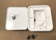 🚰 rv trailer valterra gravity water hatch fill dish - white lock keys logo