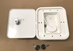 img 4 attached to 🚰 RV Trailer Valterra Gravity Water Hatch Fill Dish - White Lock Keys