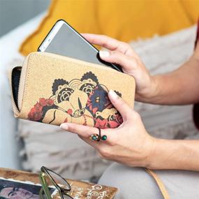 img 3 attached to Frida Kahlo Cork Wristlet Wallet Women's Handbags & Wallets