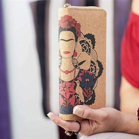img 1 attached to Frida Kahlo Cork Wristlet Wallet Women's Handbags & Wallets
