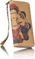 frida kahlo cork wristlet wallet women's handbags & wallets logo