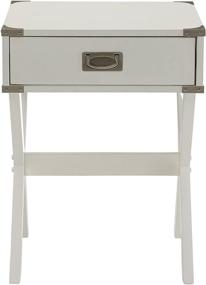 img 3 attached to 🏠 ACME Furniture 82824 Babs End Table, White, Ideal Size for Home Décor