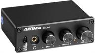 aiyima dac-a2 dac headphone amplifier: enhance your audio with bass and treble controls, multiple inputs, and hi-res audio logo