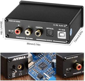 img 2 attached to AIYIMA DAC-A2 Dac Headphone Amplifier: Enhance your Audio with Bass and Treble Controls, Multiple Inputs, and Hi-Res Audio