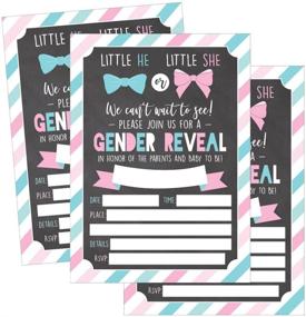 img 4 attached to 👶 Gender Reveal Baby Shower: 25 Personalized Pink and Blue Invitation Cards for a Guessing Game - He or She, Boy or Girl Sprinkle Invites, Gender Neutral Unisex Fill In The Blank Printable Pack