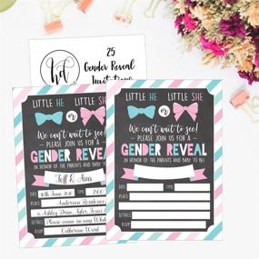 img 3 attached to 👶 Gender Reveal Baby Shower: 25 Personalized Pink and Blue Invitation Cards for a Guessing Game - He or She, Boy or Girl Sprinkle Invites, Gender Neutral Unisex Fill In The Blank Printable Pack