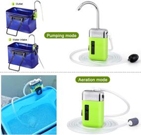 img 1 attached to 🐠 Rechargeable Aquarium Air Pump, Portable Fish Aerator Pump for Tank Circulation, Fishing & Hydroponic Systems