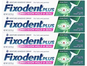 img 4 attached to Fixodent Control Denture Adhesive Cream Plus Scope Flavor 2 oz (Pack of 4) - Superior Denture Stability and Fresh Breath