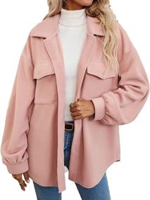 img 4 attached to AMEBELLE Womens Shacket Jackets 0029 Pink L NG