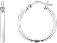 💎 stunning ritastephens sterling silver 2mm tubular shiny hoop earrings - timeless style and quality logo