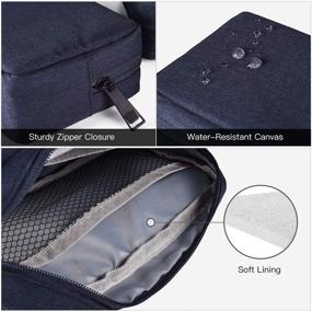 img 1 attached to 💼 Portable Storage Pouch Bag Set - Universal Electronics Accessories Case Cable Organizer for Hard Drive, Laptop Mouse, Power Bank, Adapter, Cellphone, Cosmetics (Small+Big, Navy Blue)