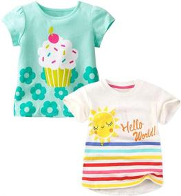 img 4 attached to Xiaokea Short Sleeve T Shirts Toddler Size2 7 Girls' Clothing