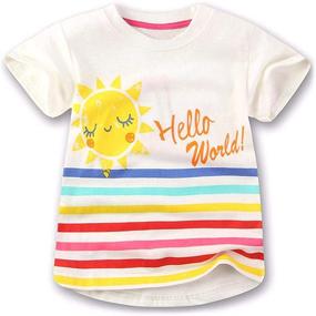 img 2 attached to Xiaokea Short Sleeve T Shirts Toddler Size2 7 Girls' Clothing