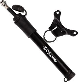 img 2 attached to 🔧 Ultimate Convenience: Portable Mini Hand Pump for Road Bike Tires - Flexible Hose, High Pressure - Presta & Schrader Valve - Frame Mount Included