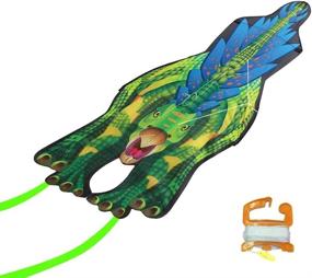 img 3 attached to 🦕 Fun-Filled Adventure with the WindNSun Stegosaurus Rip-Stop Nylon Kite, Standing at 49 Inches Tall