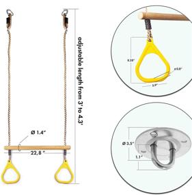 img 1 attached to Cateam Trapeze Swing Yellow Mounting