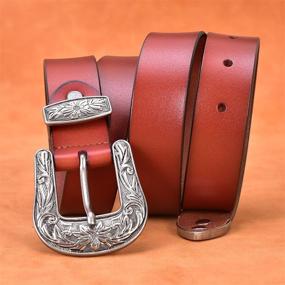 img 2 attached to TALLEFFORT Vintage Western Leather Black XXS Women's Accessories in Belts