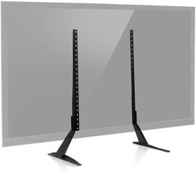 img 4 attached to Universal TV Stand Base Replacement - Mount-It! Tabletop Pedestal Mount for LCD LED Plasma TVs (32-60 inch) - Supports up to 110 lbs Capacity