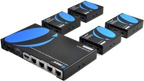 img 4 attached to 🔌 OREI 1x4 HDMI Extender Splitter: Enhanced 1080P Video Distribution Over Long Distances with IR Remote & Loop Out