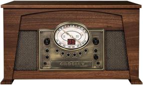 img 1 attached to 🎵 Crosley CR7015A-WA Медли 3-х скоростной проигрыватель винила с функцией Bluetooth, AM/FM радио, CD-проигрывателем, кассетным деком, входом для Аux-ин - отделка грецкий орех