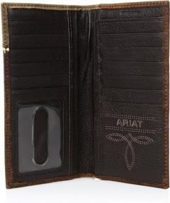 img 1 attached to Ariat Distressed Shield Western Wallet