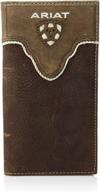 ariat distressed shield western wallet logo