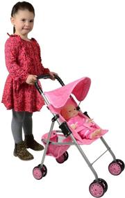 img 2 attached to 🎀 Quilted First Doll Stroller for Kids: A Stylish and Functional Choice