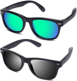 img 2 attached to 🕶️ YAMAZI Polarized Kids Sunglasses: Stylish, Flexible Shades for Boys and Girls Ages 3-10