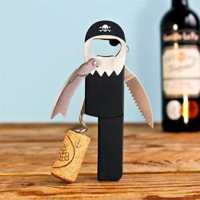 img 3 attached to 🦜 Pirate Bottle Opener by Suck UK - Legless Corkscrew Wine Opener and Beer Bottle Opener with Pirate Accessories - Peg Leg Bottle Opener Keychain, Key Chain Kitchen Gadgets