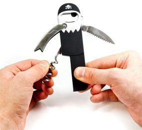 img 1 attached to 🦜 Pirate Bottle Opener by Suck UK - Legless Corkscrew Wine Opener and Beer Bottle Opener with Pirate Accessories - Peg Leg Bottle Opener Keychain, Key Chain Kitchen Gadgets