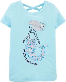 img 2 attached to 👚 Heather Flip Sequin Tops, Tees & Blouses for Girls by Kosh