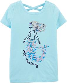 img 3 attached to 👚 Heather Flip Sequin Tops, Tees & Blouses for Girls by Kosh