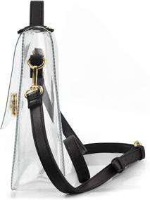 img 1 attached to 👜 Прозрачные сумки для женщин с прозрачным замком на плече: Стильные сумки для каждого случая