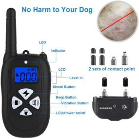 img 2 attached to 🐶 Luhuanx Reflective Dog Training Collar with Remote - 1450ft Range Shock, Beep, Vibration Modes for Small Medium Large Dogs